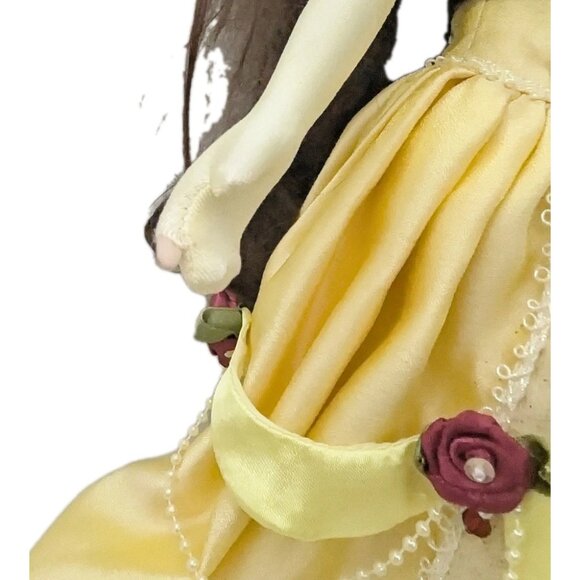 vtg. Disney Princess Belle Beauty and The Best Porcelain Doll 16” w/ stand - Picture 7 of 14